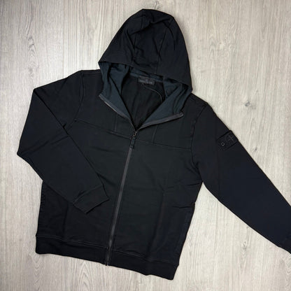 Stone Island Ghost Zip Hoodie - Black