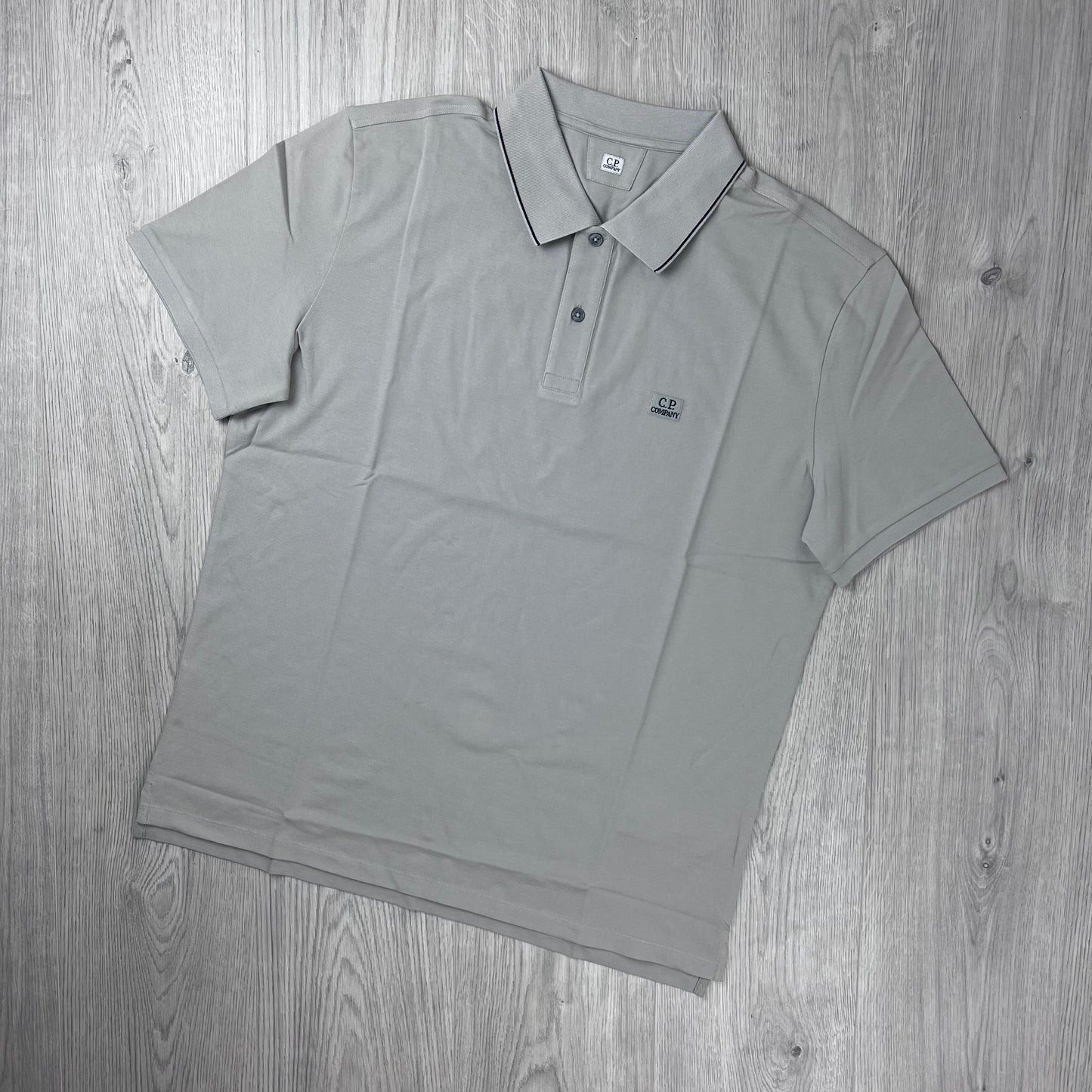 CP Company Piquet Polo Shirt - Dove