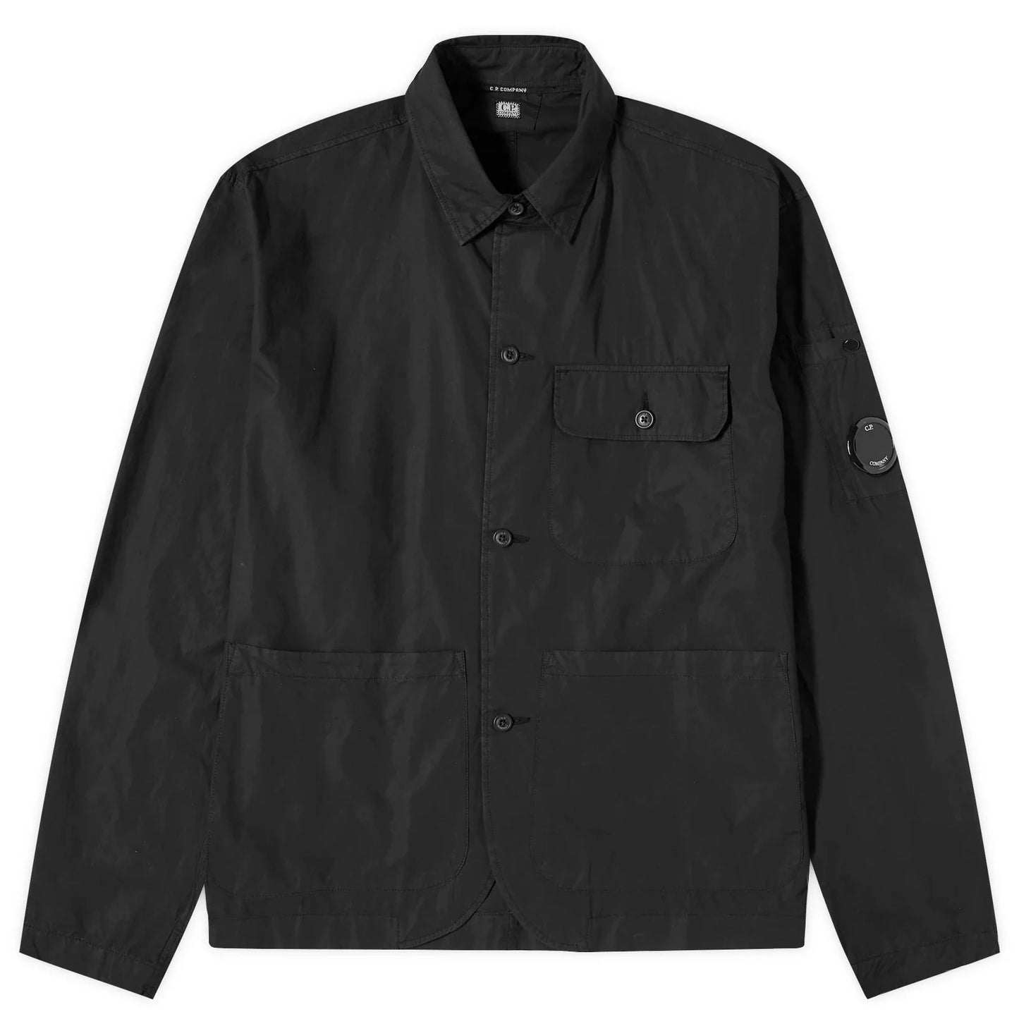 Cp Company 269A Lens Popeline Workwear Overshirt In Black