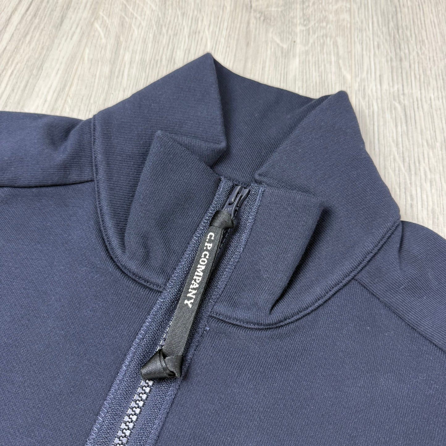 CP Company Raised Fleece Zip Sweatshirt - Navy
