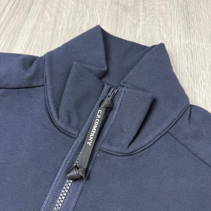 CP Company Raised Fleece Zip Sweatshirt - Navy