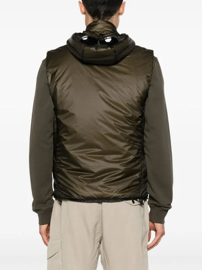 Cp Company 032A Nada Shell Primaloft Goggle Gilet In Ivy Green