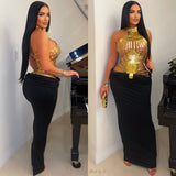 Load image into Gallery viewer, Princess caged dress (Black/gold)