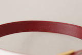 Load image into Gallery viewer, Dolce &amp; Gabbana White Calf Leather Two-Toned Gold Metal Buckle Belt