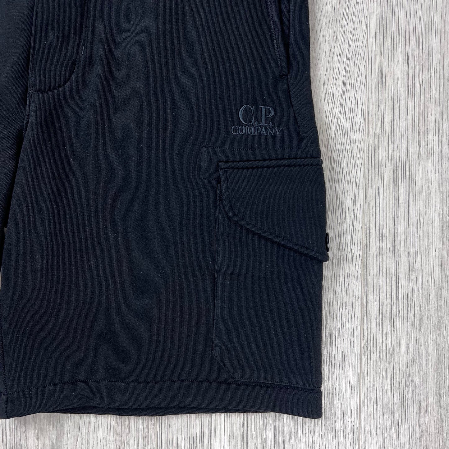 CP Company Raised Fleece Jersey Shorts - Black