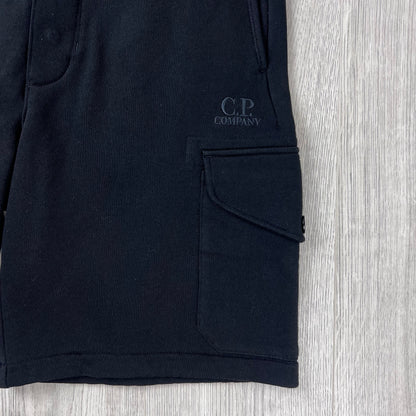 CP Company Raised Fleece Jersey Shorts - Black