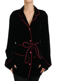Load image into Gallery viewer, Dolce &amp; Gabbana Black Button Belted Blazer Viscose Jacket