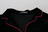 Load image into Gallery viewer, Dolce &amp; Gabbana Black Button Belted Blazer Viscose Jacket