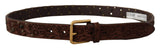 Load image into Gallery viewer, Dolce &amp; Gabbana Brown Calf Leather Embossed Gold Metal Buckle