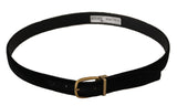 Load image into Gallery viewer, Dolce &amp; Gabbana Black Velvet Leather Gold Tone Metal Buckle Belt