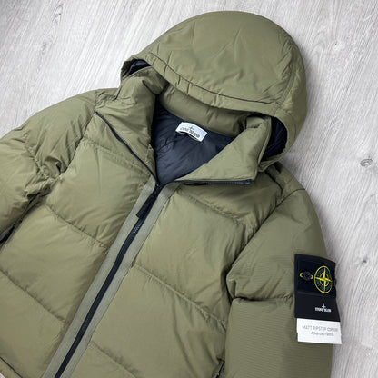 Stone Island Ripstop Down Jacket - Military Green