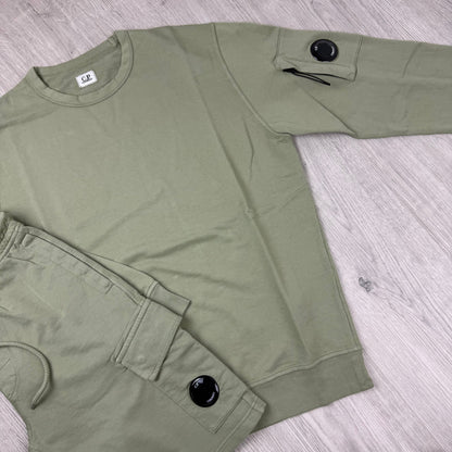 CP Company Light Fleece Tracksuit - Moss Gray