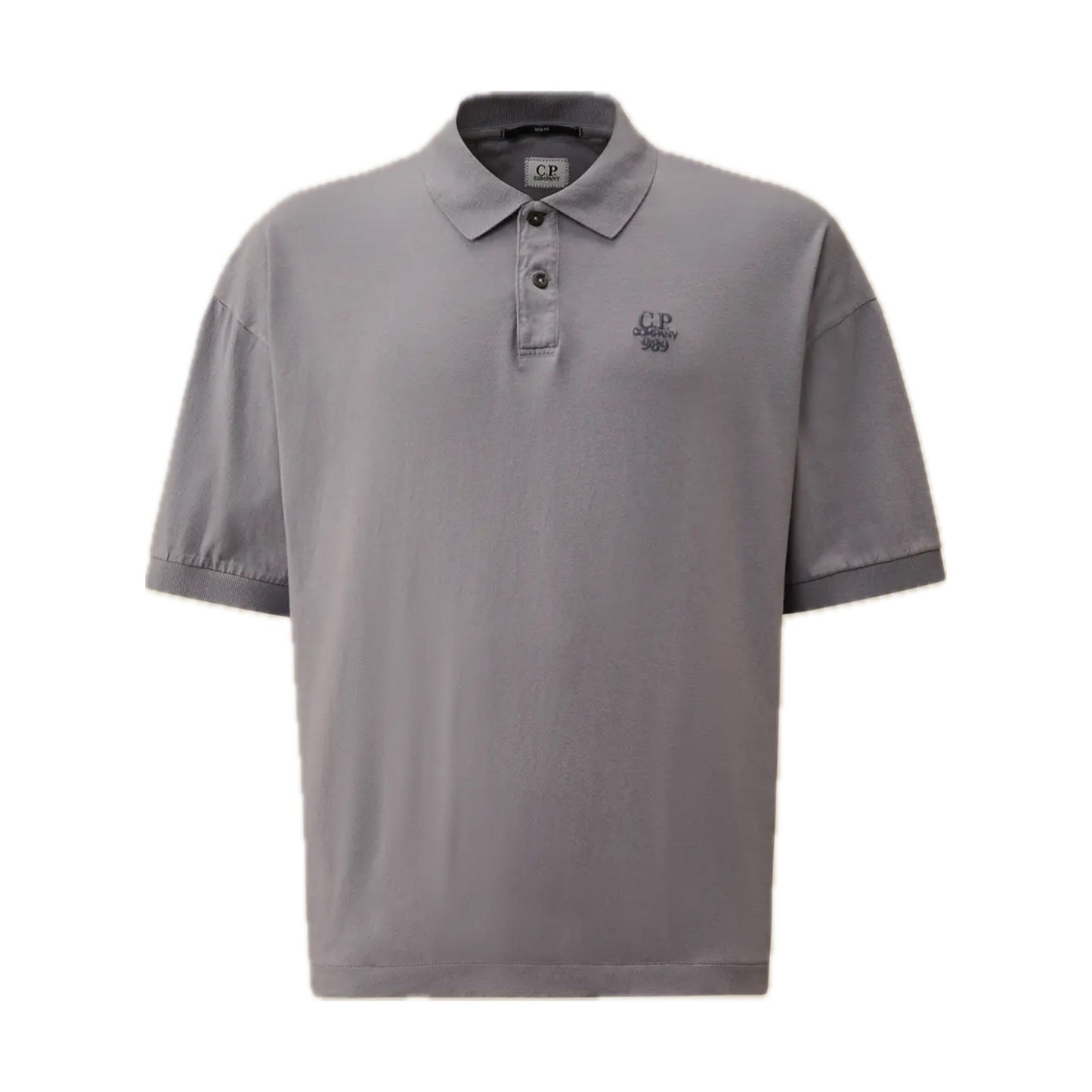 Cp Company Box Fit 989 Logo Polo Shirt In Lavender With Certilogo