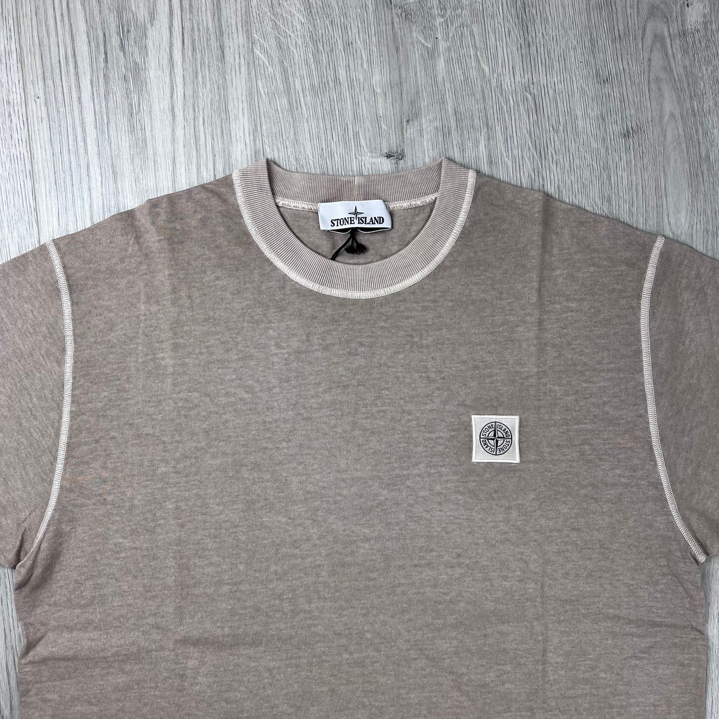 Stone Island 'Fissato' Patch T-Shirt - Desert