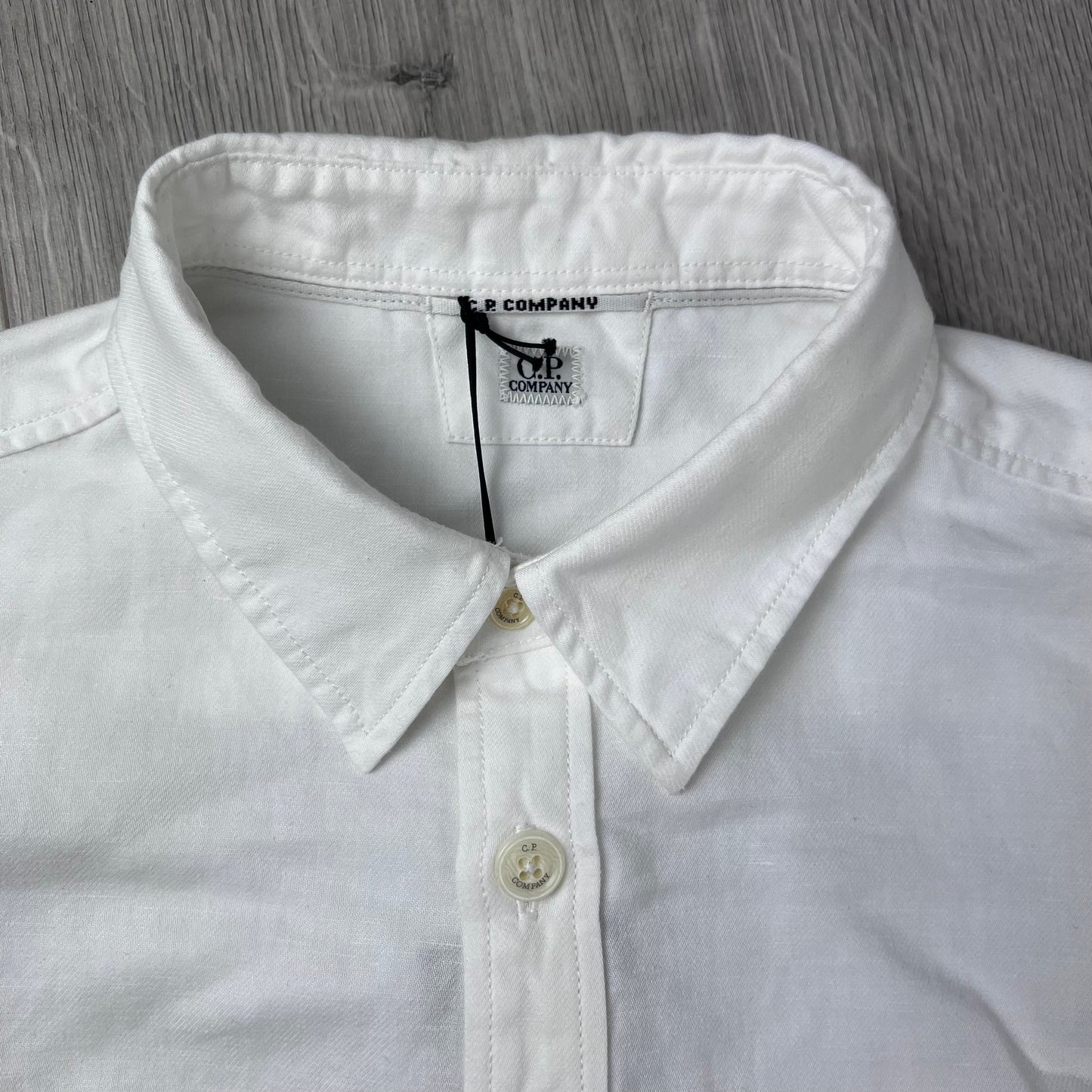 CP Company Button Overshirt - White