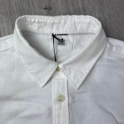CP Company Button Overshirt - White