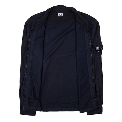 Cp Company Taylon L Chrome Lens Full Zip Shirt in Navy