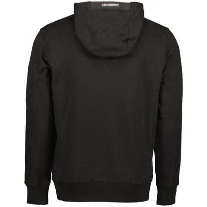 Cp Company 16cm Diagonal Raised Lens Overhead Hoodie In Black