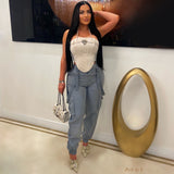 Load image into Gallery viewer, Paige cargo pants (Blue)