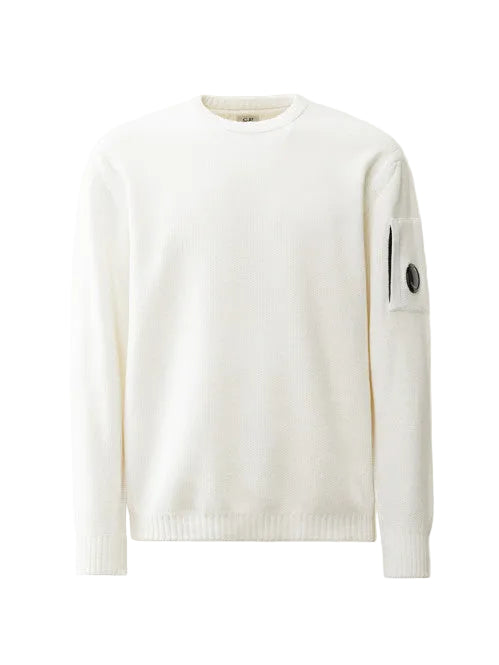 Cp Company 086A Chenille Cotton Knit In White