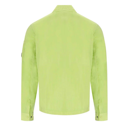 Cp Company Chrome-R Pocket Overshirt in White Pear Green