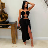 Load image into Gallery viewer, Sashi skirt set (Black/gold)