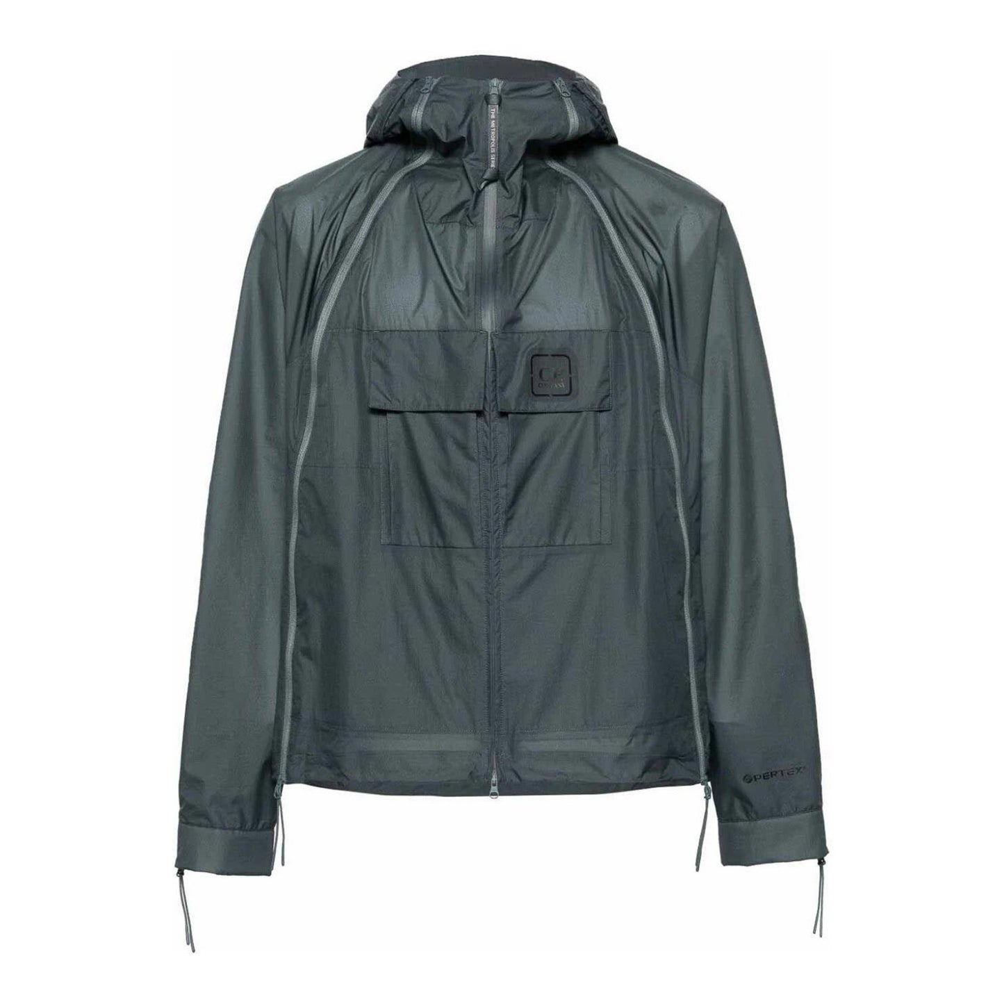 Cp Company Metropolis Nylon Pertex Lightweight Hooded Jacket in Turbulence Grey