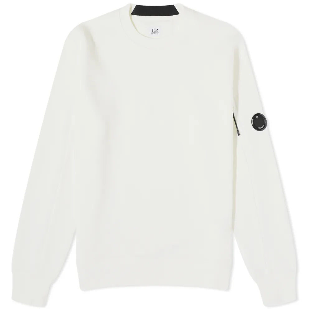 Cp Company 16CM Diagonal Raised Lens Sweatshirt White