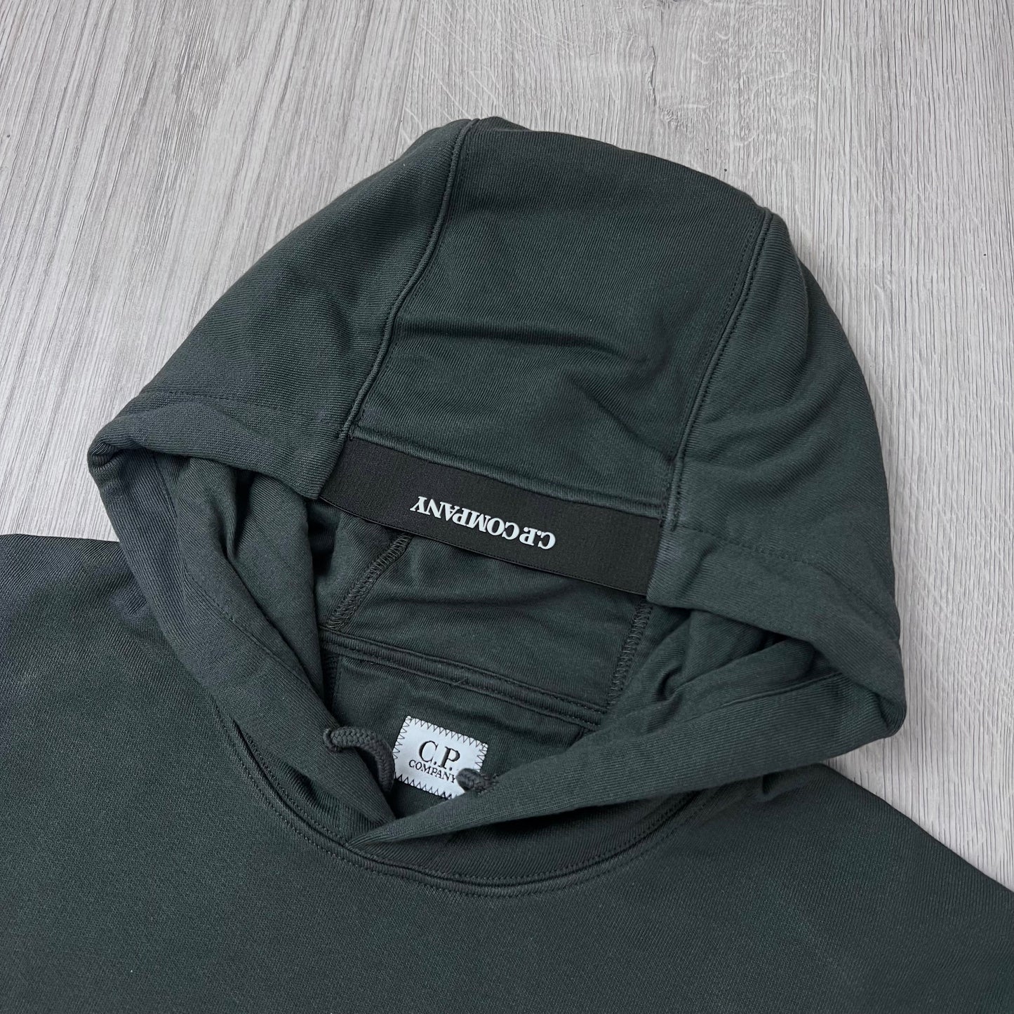 CP Company Raised Fleece Hoodie - Raven