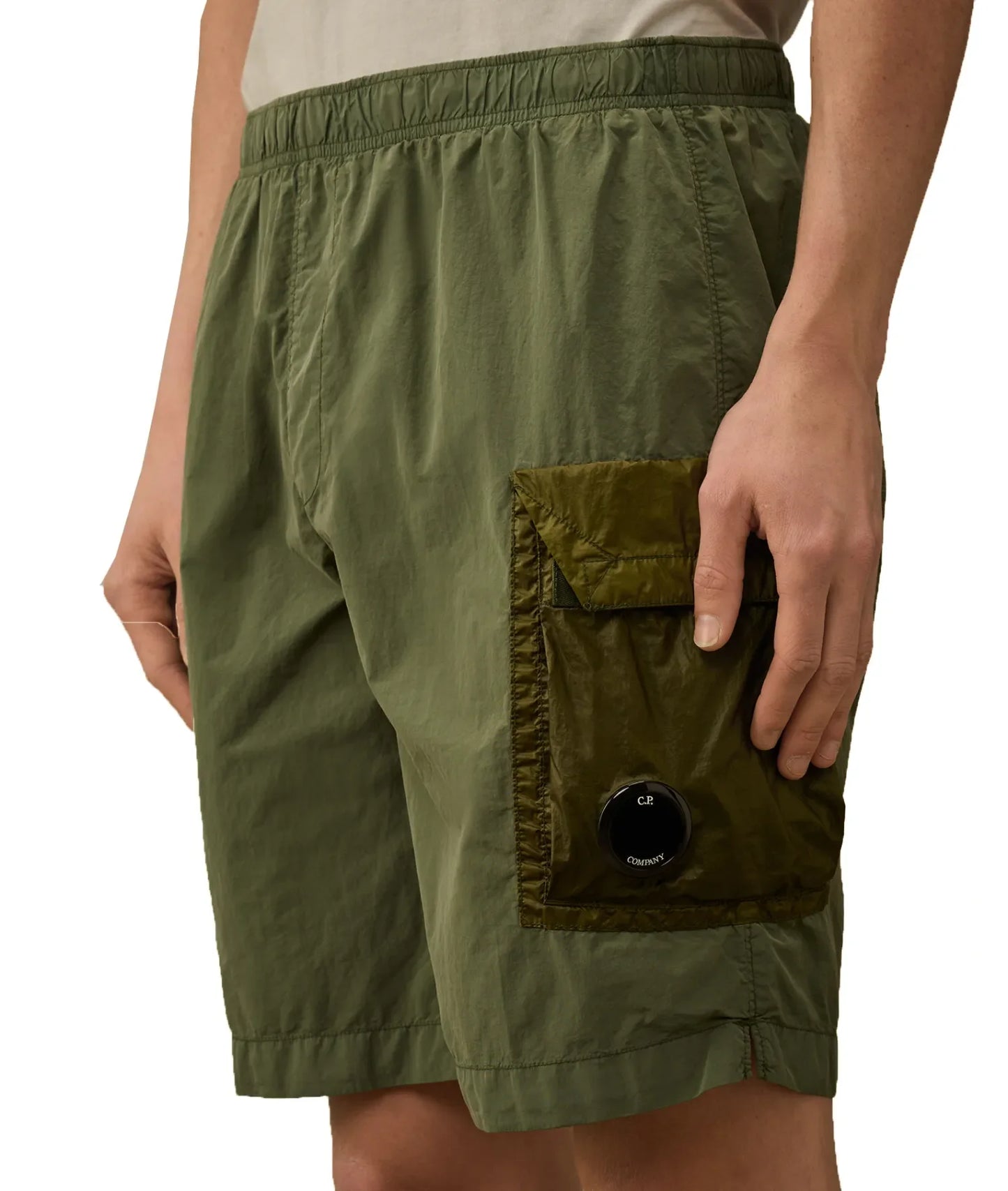 Cp Company 232A Flatt Nylon Mixed Cargo Swim Shorts In Thyme