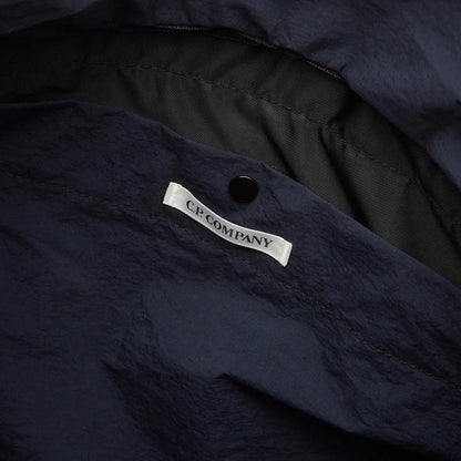 Cp Company Plain Paper Touch Zipped Logo Bag In Navy with Certilogo