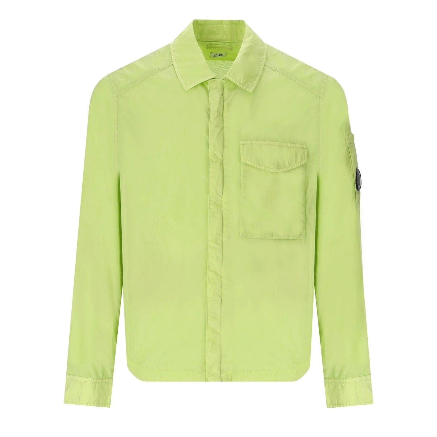 Cp Company Chrome-R Pocket Overshirt in White Pear Green