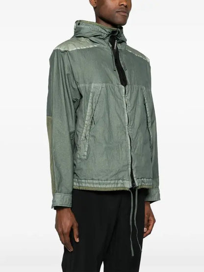 Cp Company 50 Fili Gum Mixed Goggle Jacket In Agave Green