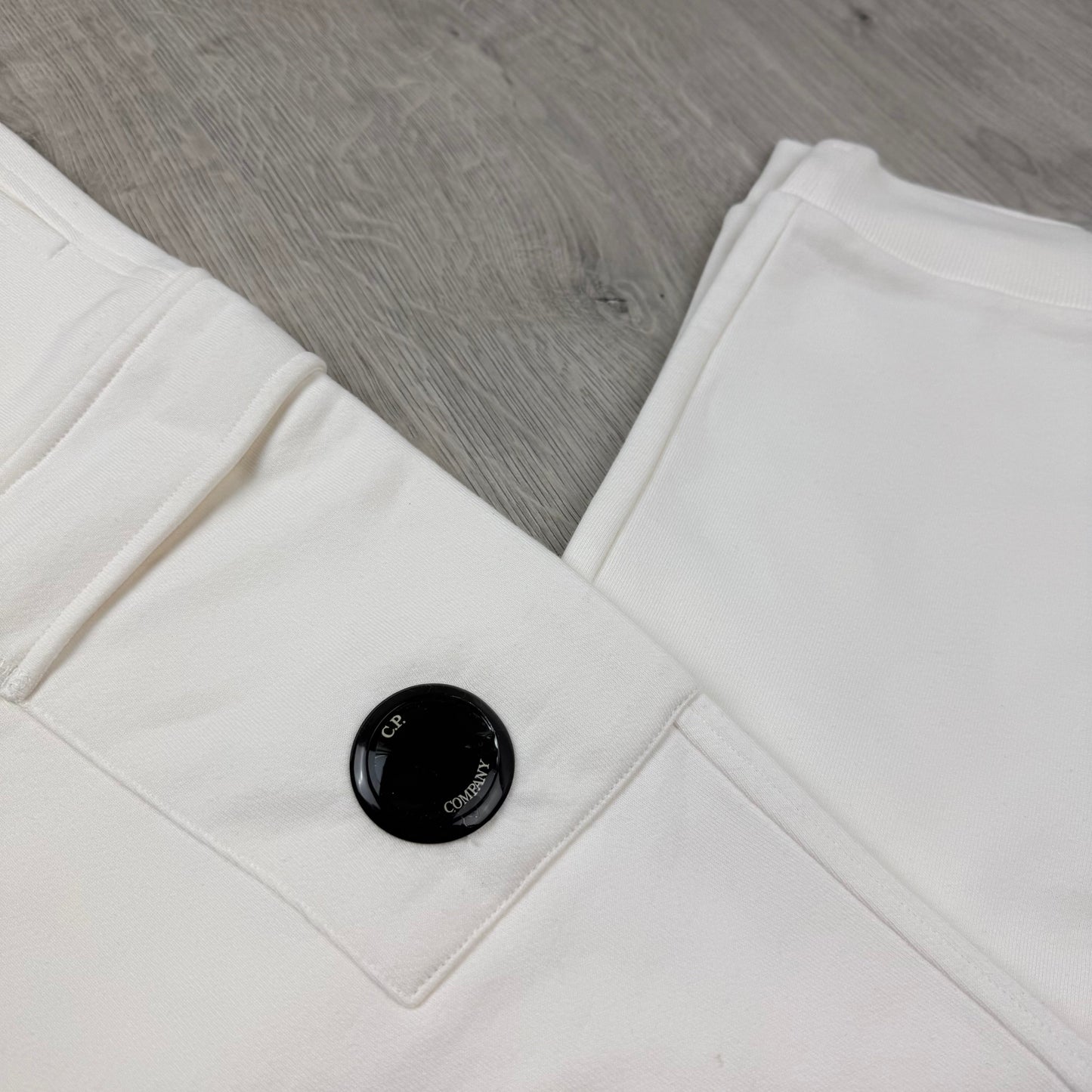 CP Company Raised Fleece Sweatpants - White