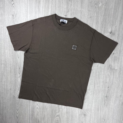 Stone Island 'Fissato' Patch T-Shirt - Umber