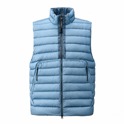 Cp Company 201A D.D Shell Lens Down Gilet In Pacific Coast with Certilogo