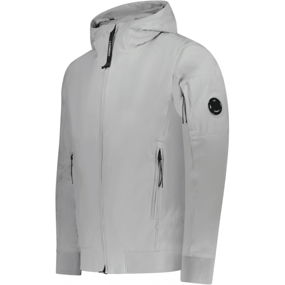 Cp Company S/S Lens Soft Shell Jacket In Drizzle Grey