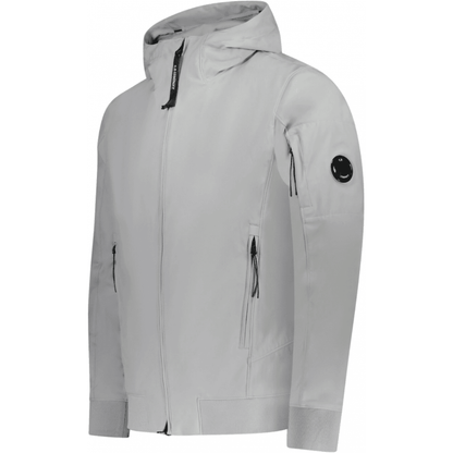Cp Company S/S Lens Soft Shell Jacket In Drizzle Grey