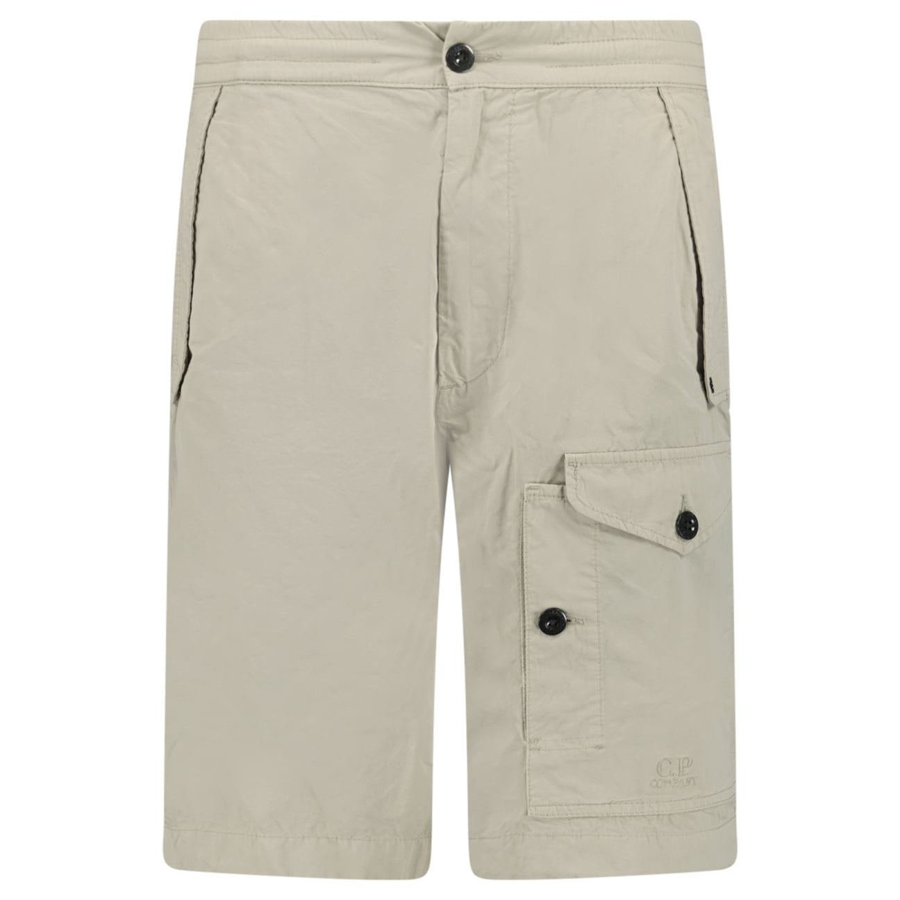 Cp Company Microreps No Peach Logo Bermuda Cargo Shorts In Vintage Khaki With Certilogo