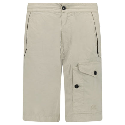 Cp Company Microreps No Peach Logo Bermuda Cargo Shorts In Vintage Khaki With Certilogo