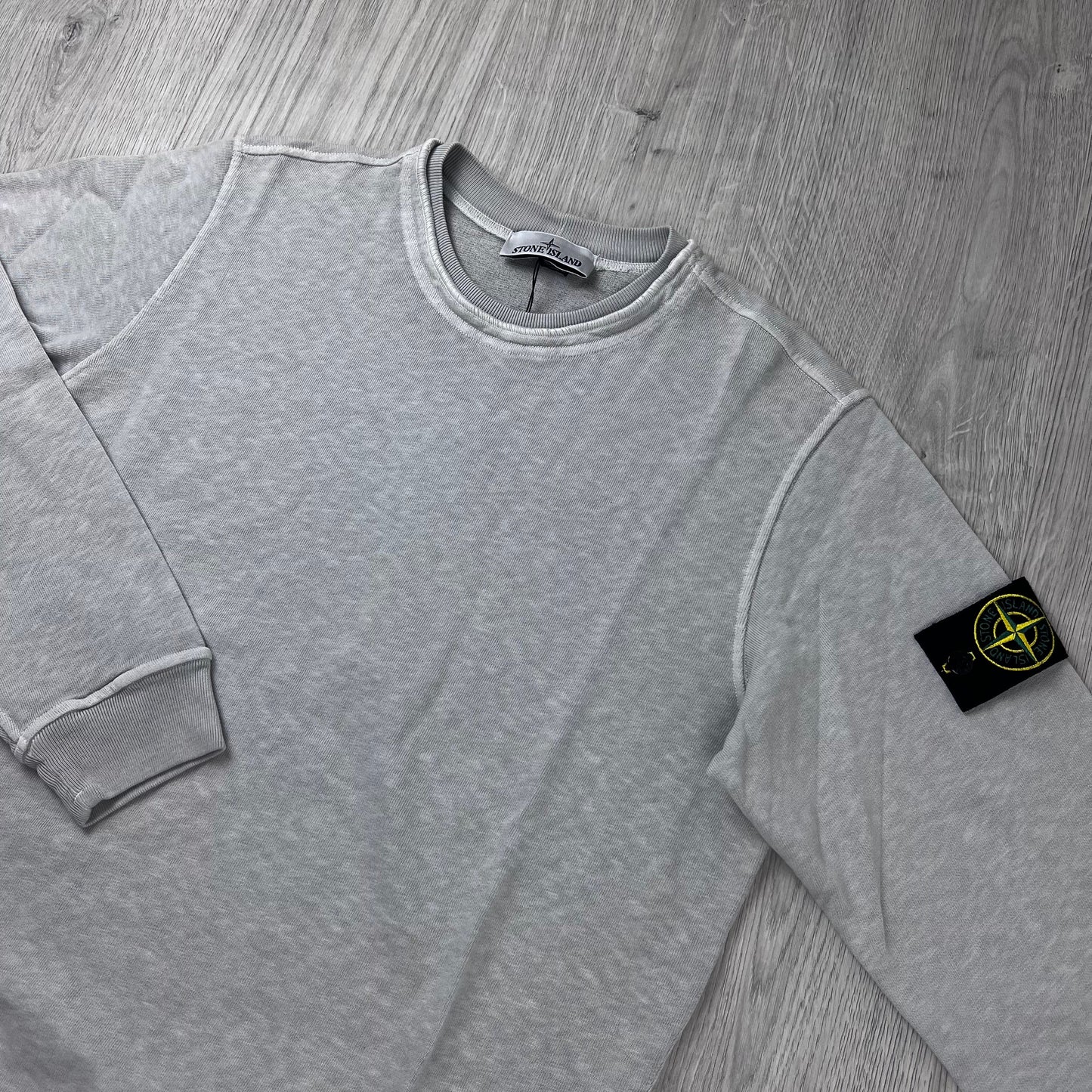 Stone Island Malfilé 'Old' Sweatshirt - Pearl Grey