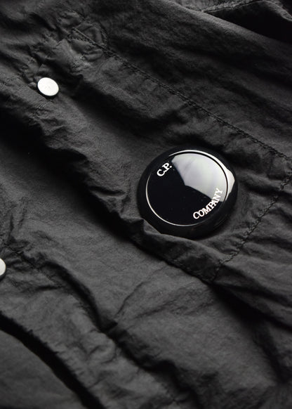 Cp Company Taylon L Nylon Overshirt in Griffin Grey