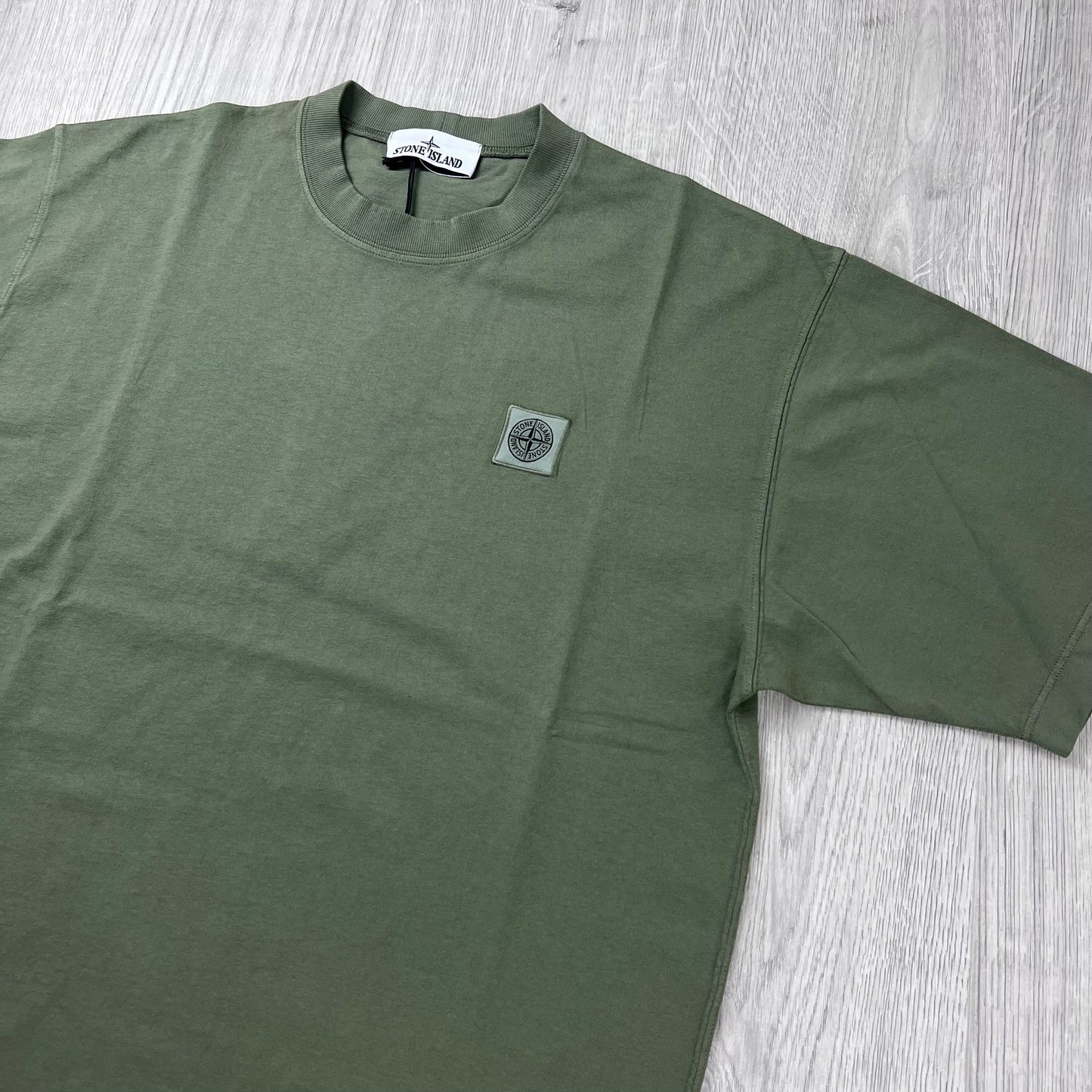Stone Island Combed Organic Patch T-Shirt - Military