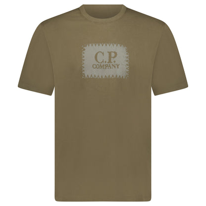 Cp Company 029A 30/1 Stamp T-Shirt In Ivy Green