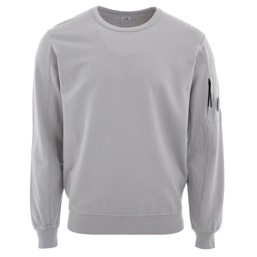 Cp Company 16Cm Light Fleece Lens Sweatshirt In Drizzle Grey