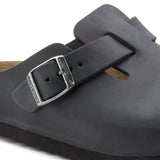 Load image into Gallery viewer, Unisex Boston Oiled Leather Black Regular/Wide