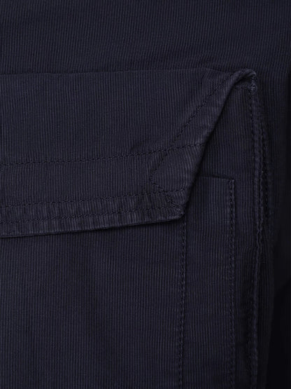 Cp Company 156A Ottoman Hooded Lens Overshirt In Navy