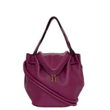 Load image into Gallery viewer, Bottega Veneta 2-Way Bag Purple Beak Drawstring Leather