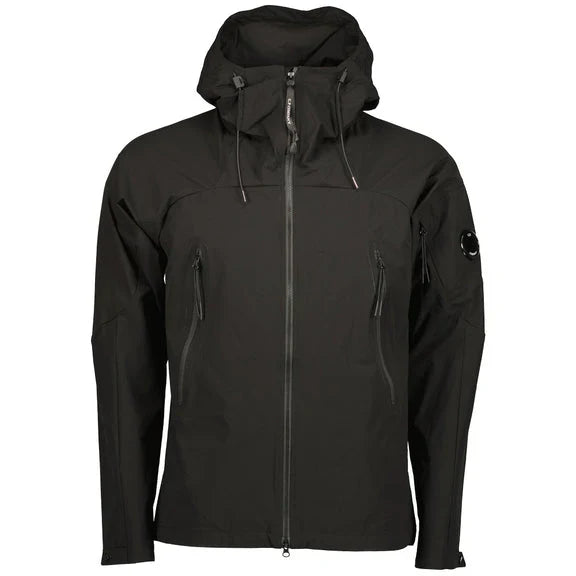 Cp Company Slim Fit Lightweight Lens Hooded Pro-Tek Jacket In Black