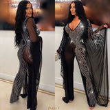 Load image into Gallery viewer, Luxe crystal jumpsuit (Black)